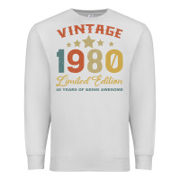 Dove Grey Vintage 1980 Clothes 40 Years Old Retro 40th Birthday Premium Sweatshirt - Bettercallsaul