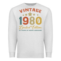 Oatmeal Heather Vintage 1980 Clothes 40 Years Old Retro 40th Birthday Premium Sweatshirt - Bettercallsaul
