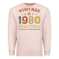 Pale Pink Vintage 1980 Clothes 40 Years Old Retro 40th Birthday Premium Sweatshirt - Bettercallsaul