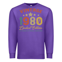 Purple Vintage 1980 Clothes 40 Years Old Retro 40th Birthday Premium Sweatshirt - Bettercallsaul