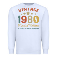 White Vintage 1980 Clothes 40 Years Old Retro 40th Birthday Premium Sweatshirt - Bettercallsaul
