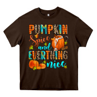 Chocolate Brown pumpkin spice and everthing nice Heavy Core Tee - Zillion Design Studio