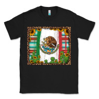 Black mexican flag background with cactus and sunflower tumbler Classic Tee - Jasminsmagicworld