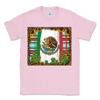 Bubblegum Pink mexican flag background with cactus and sunflower tumbler Classic Tee - Jasminsmagicworld