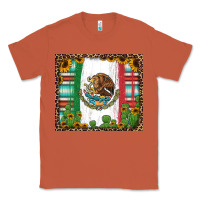 Copper mexican flag background with cactus and sunflower tumbler Classic Tee - Jasminsmagicworld