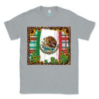 Heather Grey mexican flag background with cactus and sunflower tumbler Classic Tee - Jasminsmagicworld