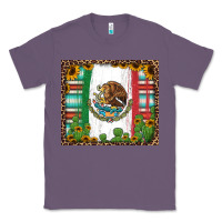 Lavender mexican flag background with cactus and sunflower tumbler Classic Tee - Jasminsmagicworld