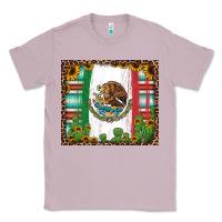 Lilac mexican flag background with cactus and sunflower tumbler Classic Tee - Jasminsmagicworld