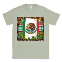 Matcha mexican flag background with cactus and sunflower tumbler Classic Tee - Jasminsmagicworld