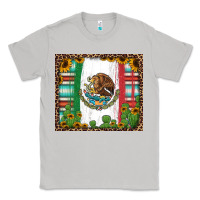 Moon Dust mexican flag background with cactus and sunflower tumbler Classic Tee - Jasminsmagicworld