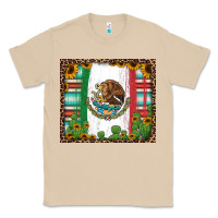 Mushroom mexican flag background with cactus and sunflower tumbler Classic Tee - Jasminsmagicworld