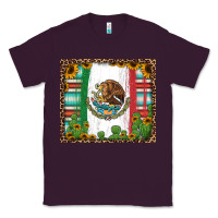 Mexican Flag Background With Cactus And Sunflower Tumbler Classic Tee | Teevron