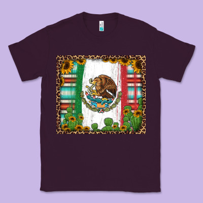 Mexican Flag Background With Cactus And Sunflower Tumbler Classic Tee Designed By Jasminsmagicworld