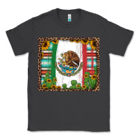 Smoke mexican flag background with cactus and sunflower tumbler Classic Tee - Jasminsmagicworld