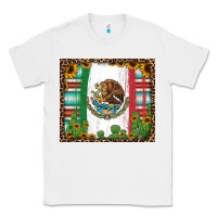 White mexican flag background with cactus and sunflower tumbler Classic Tee - Jasminsmagicworld