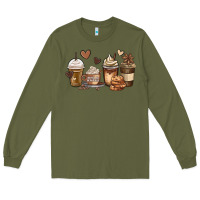 Army Green melanin afro coffee cups Long Sleeve Tee - MaliasSmallBusiness