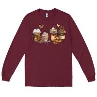 Burgundy melanin afro coffee cups Long Sleeve Tee - MaliasSmallBusiness