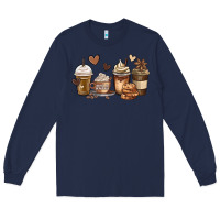Navy melanin afro coffee cups Long Sleeve Tee - MaliasSmallBusiness