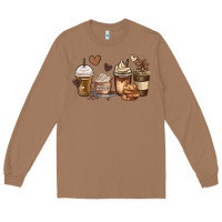 Toasted Coconut melanin afro coffee cups Long Sleeve Tee - MaliasSmallBusiness