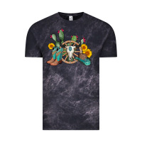 Cloud Black wheel bull skull western cowboy Vintage Tee - AdoDesignShop