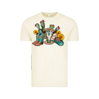 Vintage Arctic wheel bull skull western cowboy Vintage Tee - AdoDesignShop
