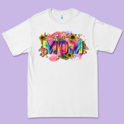 Tie Dye Mom Premium Tee Designed By Zillion Design Studio