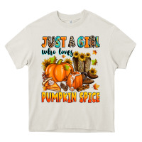 Cream just a girl who loves pumpkin spice Heavy Core Tee - Zillion Design Studio