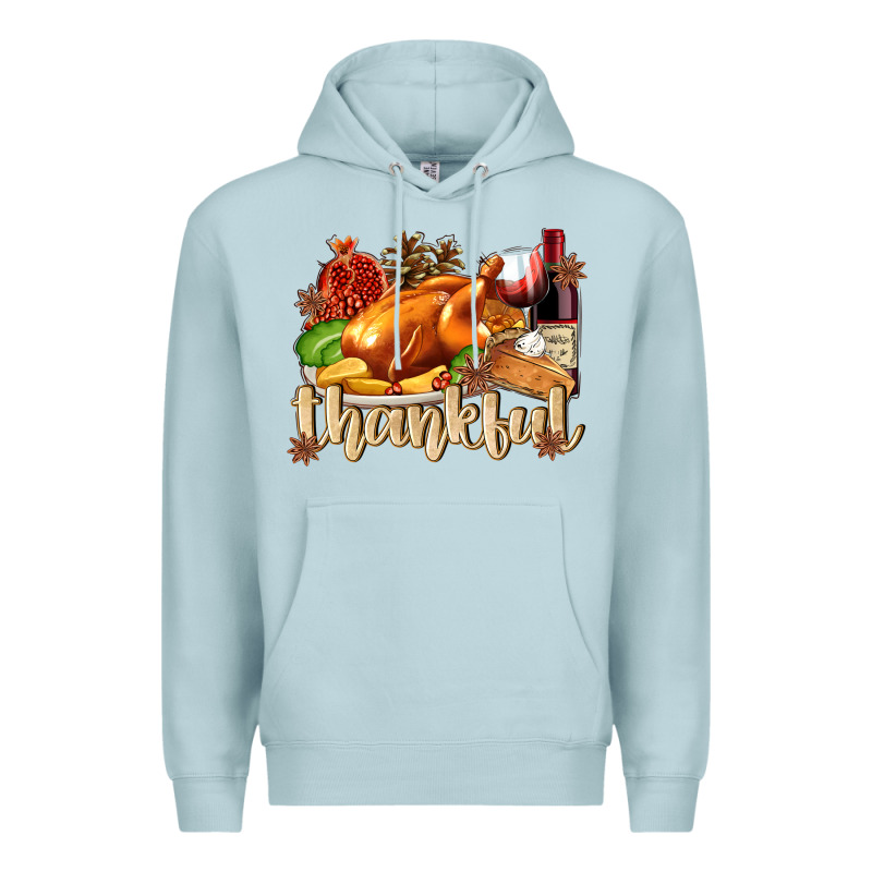 Thankful With Turkey Premium Hoodie by texasbilliewilder | Teevron