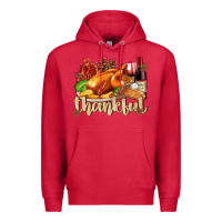 Cardinal Thankful with Turkey Premium Hoodie - texasbilliewilder