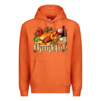 Carrot Thankful with Turkey Premium Hoodie - texasbilliewilder