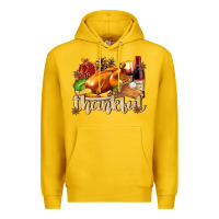 Lemon Thankful with Turkey Premium Hoodie - texasbilliewilder