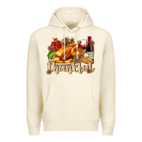 Sandshell Thankful with Turkey Premium Hoodie - texasbilliewilder