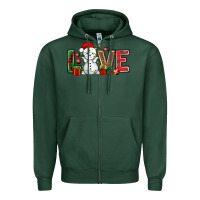 Sports Green love snowman bbs Zipper Hoodie - BundleAndBundleShop