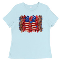 Baby Blue 4th of july brushstroke Ladies Tee - Zillion Design Studio