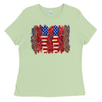 Matcha 4th of july brushstroke Ladies Tee - Zillion Design Studio