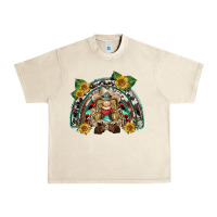 Sandshell western gnome sunflowers rainbow Urban Heavy Tee - BarkalooDesign