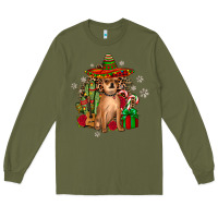 Army Green Chihuahua Christmas Long Sleeve Tee - JahusDesignShop