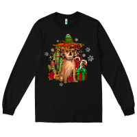 Black Chihuahua Christmas Long Sleeve Tee - JahusDesignShop