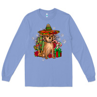 Colony Blue Chihuahua Christmas Long Sleeve Tee - JahusDesignShop