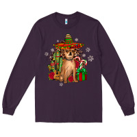 Plum Chihuahua Christmas Long Sleeve Tee - JahusDesignShop