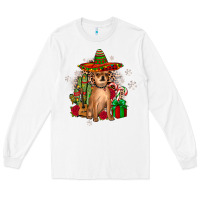 White Chihuahua Christmas Long Sleeve Tee - JahusDesignShop