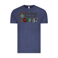 Vintage Denim christmas begins with christ Vintage Tee - AdoDesignShop
