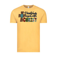 Vintage Mustard christmas begins with christ Vintage Tee - AdoDesignShop