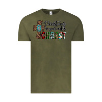 Vintage Olive christmas begins with christ Vintage Tee - AdoDesignShop