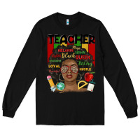 Black black woman teacher Long Sleeve Tee - MaliasSmallBusiness