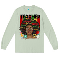 Black Woman Teacher Long Sleeve Tee | Teevron