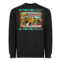 Black western truck farm animals serape leopard turquoise's Heavyweight Sweatshirt - BarkalooDesign