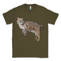 Army Green Bobcat Classic Tee - LillyAllenDesigns