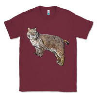 Burgundy Bobcat Classic Tee - LillyAllenDesigns