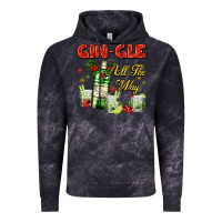 Cloud Black gin`gle all the way with bottle and cocktails Vintage Hoodie - AdoDesignShop